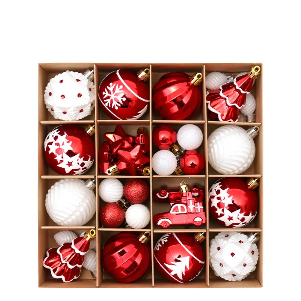

42 Pieces Christmas Ball Ornaments Set for Tree Decoration Shatterproof Plastic Balls Suitable for Home Office and Party Use
