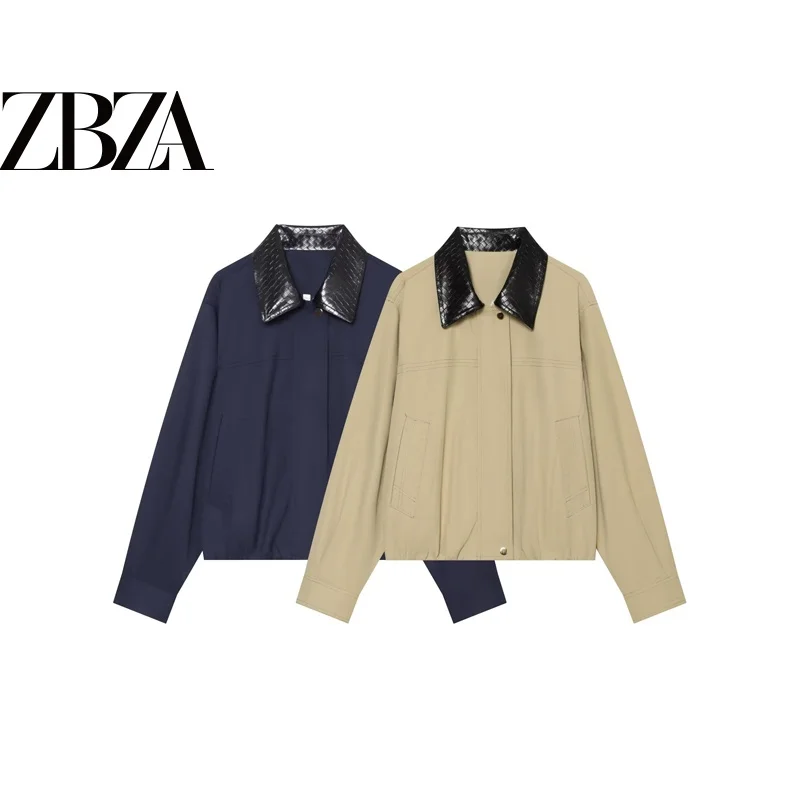 Fashionable Loose Long Sleeve Turn-down Collar Floral Print Flight Jacket Women's Casual Stylish Outerwear Spring Autumn Season