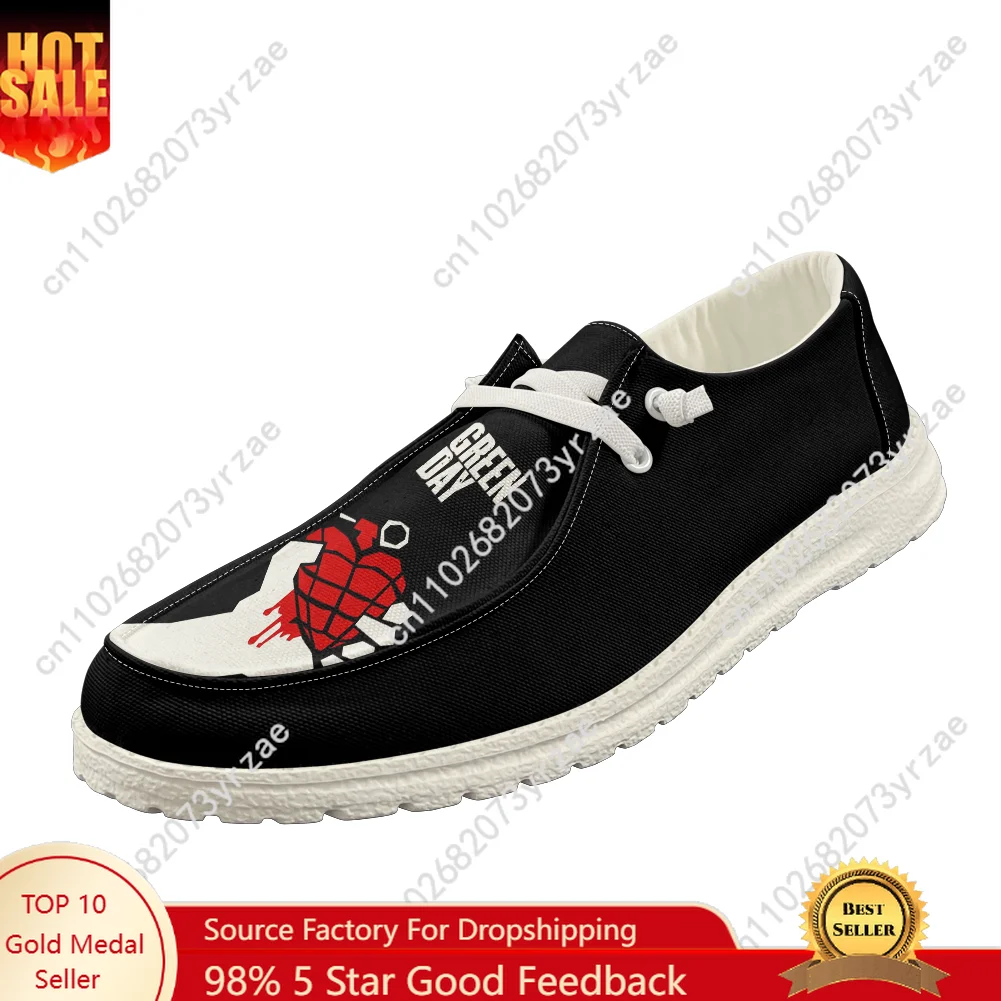

Green Day Casual Shoe Men Women Breathable Flat Footwear Indoor Outdoor Lightweight High Quality Fashion Pattern Custom Shoes