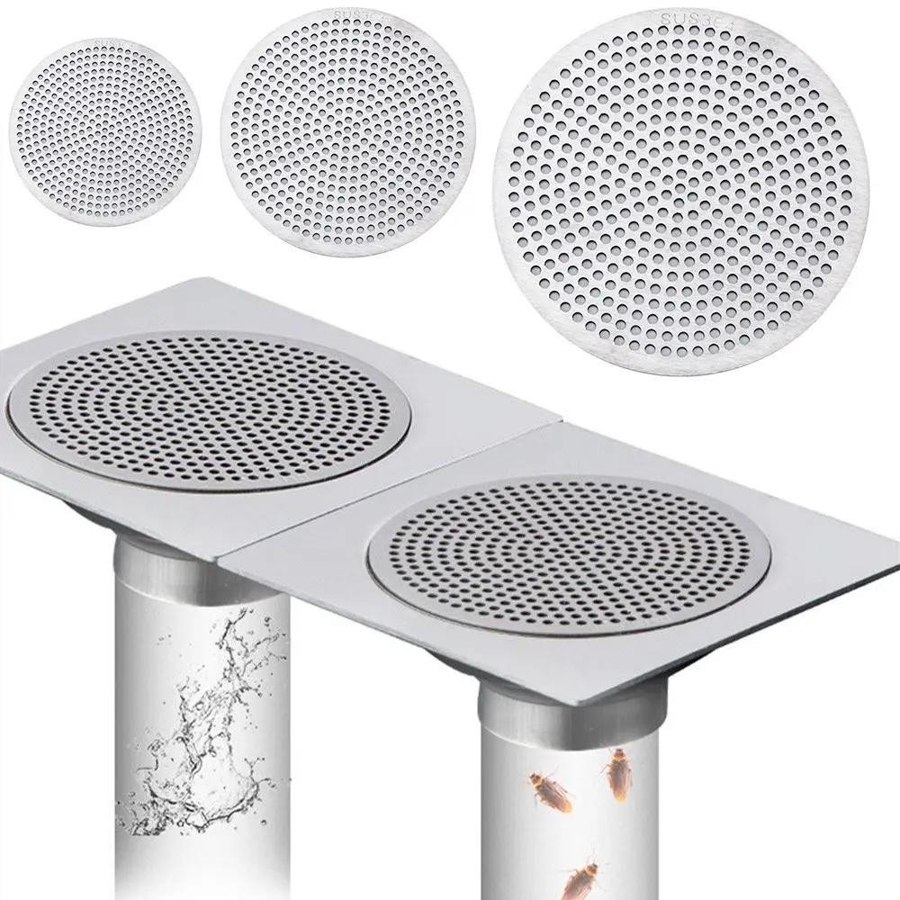 304 stainless steel hair filter mesh floor drain net sewer isolation net kitchen bathroom balcony toilet round