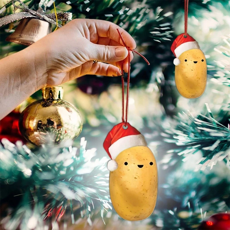 Acrylic Christmas Decorative Potato Plate Ornaments Classical and Durable Hanging Decorations for Indoor Outdoor Use