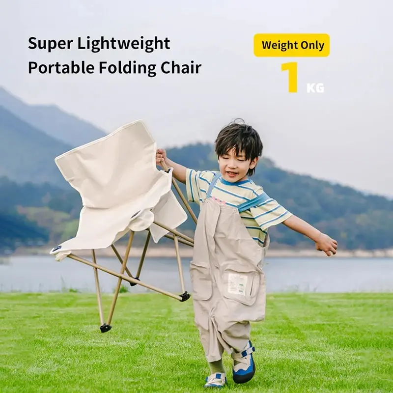 Abnehmbarer tragbarer klappbarer Campings tuhl Outdoor Moon Chair zusammen klappbarer Fuß hocker zum