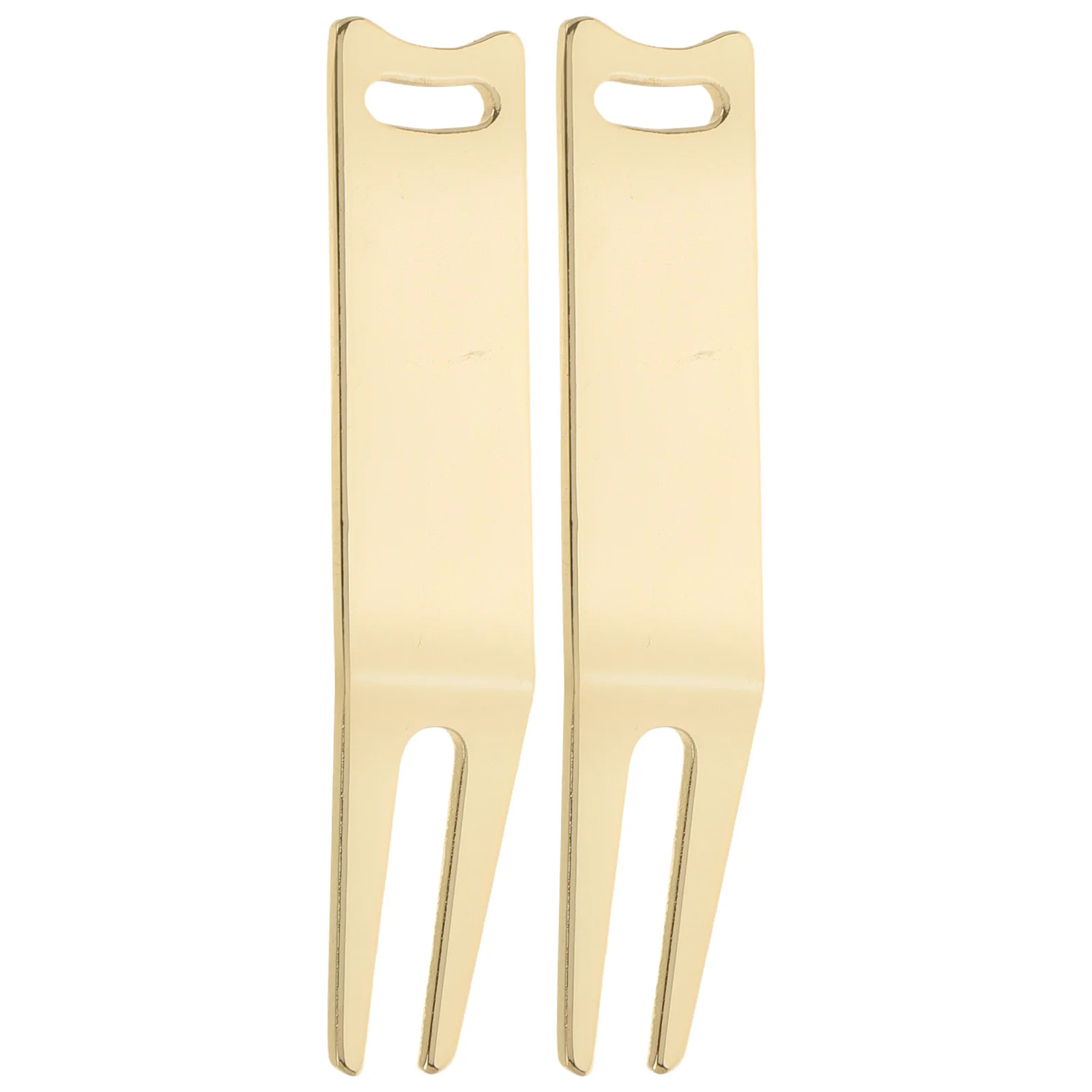 Outil de réparation de Divot de Golf en métal, fourchette pour l'entretien du Golf, outil de réparation de marque de balle, outils Divot fourchettes en métal 2 pièces