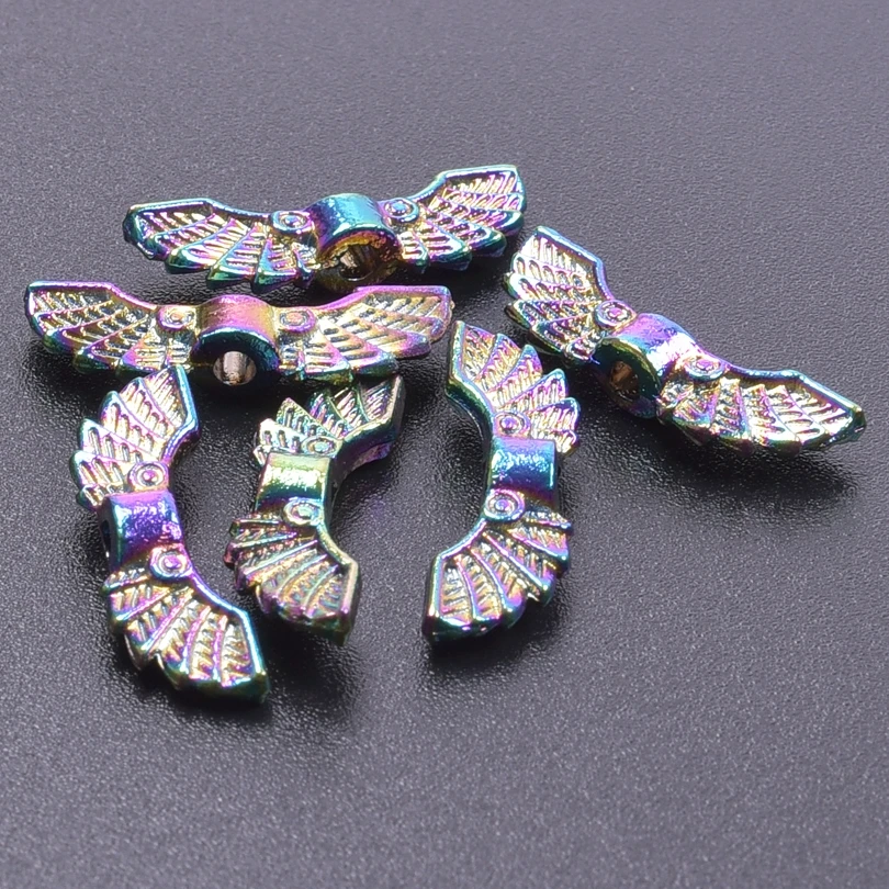 10 قطعة/الوحدة خمر لطيف الحارس أجنحة الملاك فاصل ثقب الخرز السحر ل القلائد اليدوية أقراط مجوهرات اكسسوارات صنع #3