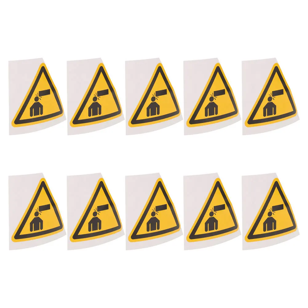 

10pcs Adhesive Watch Your Head Warning Pvc Triangle Safety Signs For Low Ceiling Workshop Stickers Collision