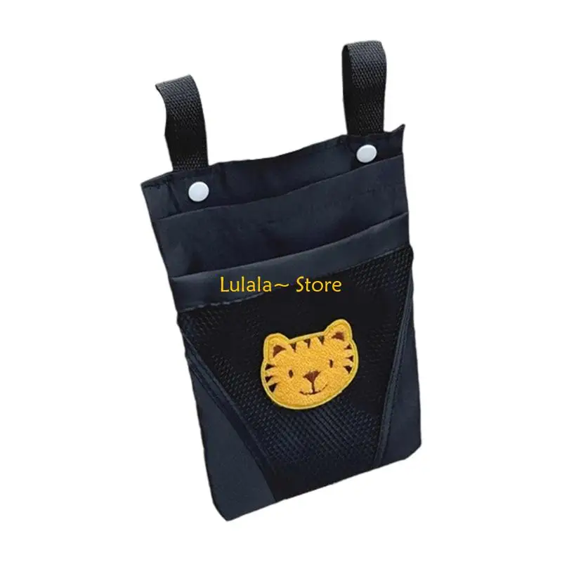 Y4QA Cartoon guiteiro saco fixação para crianças 16.7x27cm carrinhos bicicleta múltiplos compartimentos sem instalação