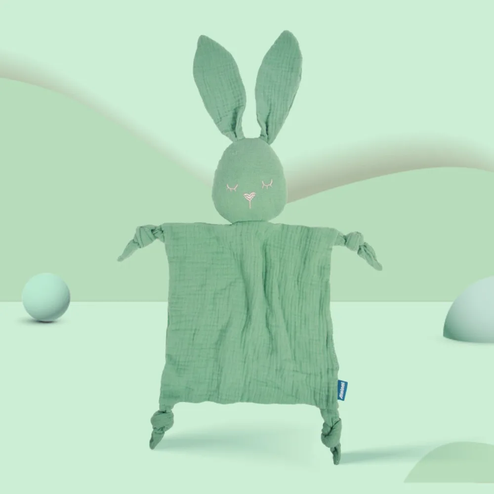 

Soft Baby Cotton Gauze Blanket Cartoon Rabbit Ears Soothe Appease Towel Sensory Toy Cute Doll Comforter Saliva Scarf Kids Sleep