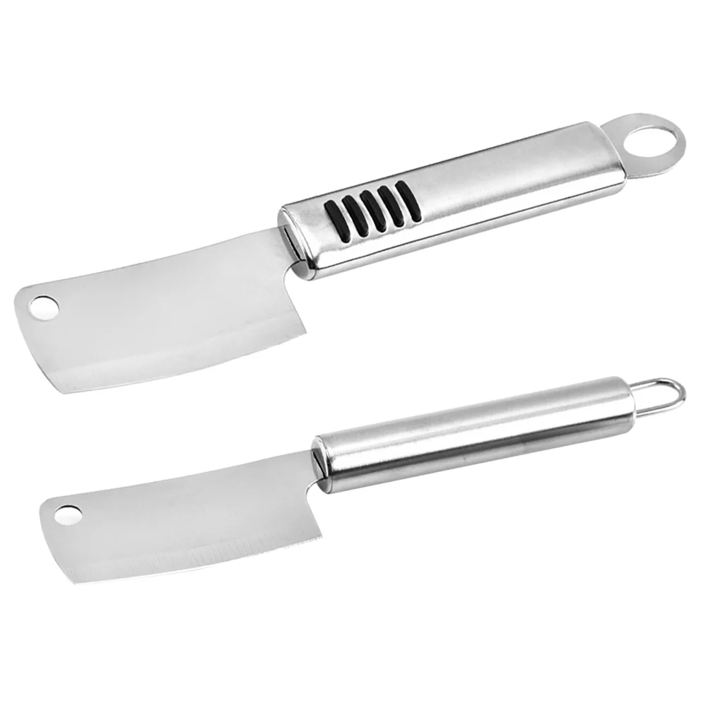 Mini cuchillo para queso, herramienta de espátula para mantequilla, cuchillo de acero inoxidable para cortar, 2 uds.