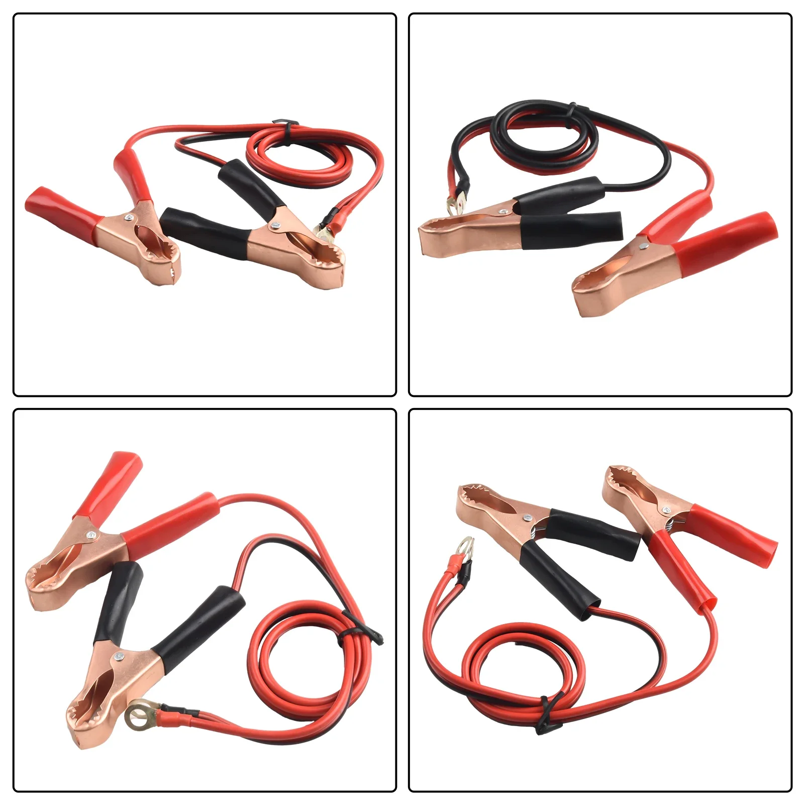 2pcs Car Patch Cord Cigarette-Lighter Socket Battery For Crocodile Clips Connector Clamp-on Extension Charge Cable