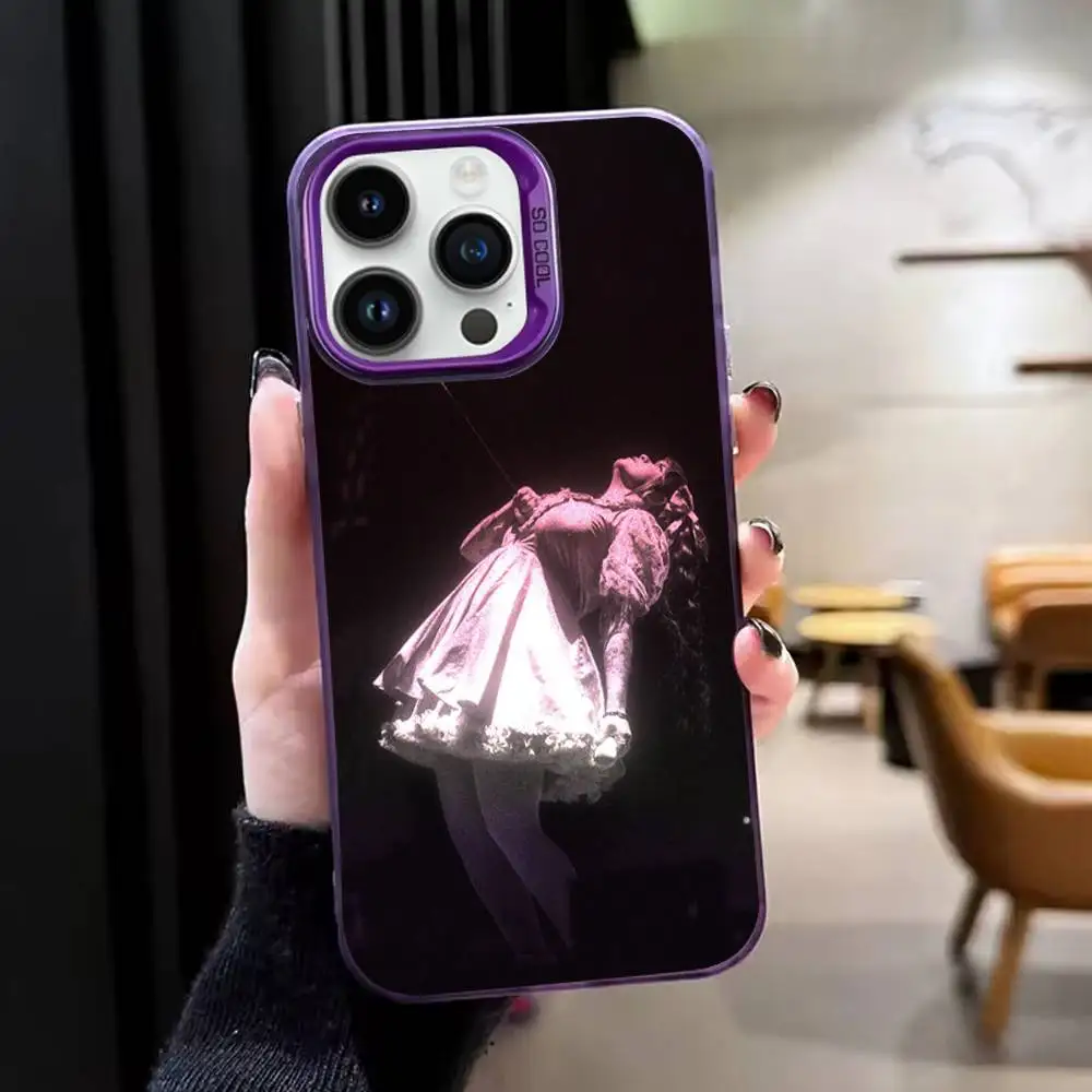 M-Melanie Singer MartinezS Capa de telefone para iPhone 17,16,15,14,13,12,11, Mini, Pro, E, SE4, XS, MAX Purple Candy Matte Cover