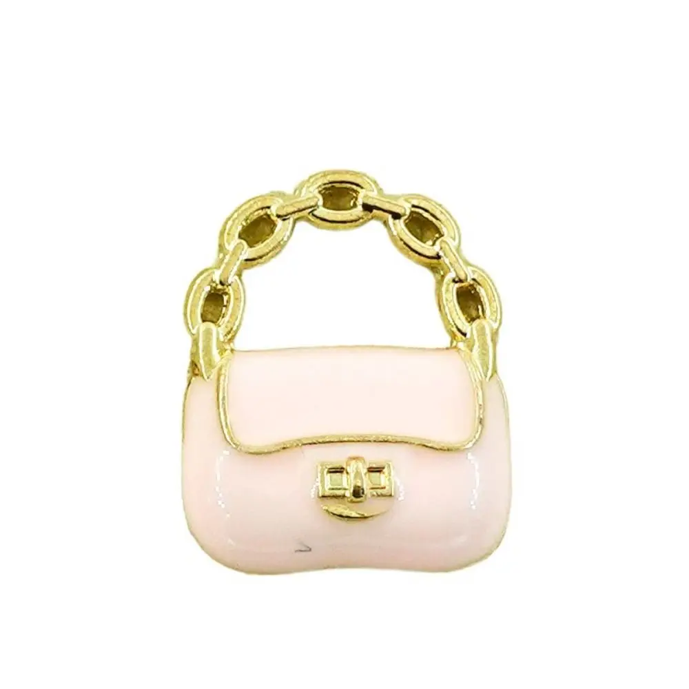 DIY Dollhouse Miniature Metal Handbag Fashion Black/White Miniature Bag Cute Decoration Dollhouse Mini Metal Chain Bag