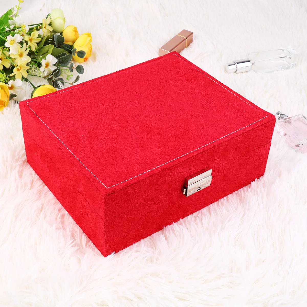 Jewelry Storage Box Portable Case For Necklace Rings Earrings Keys Buckle Dustproof Organizer Container Jewelry Packing