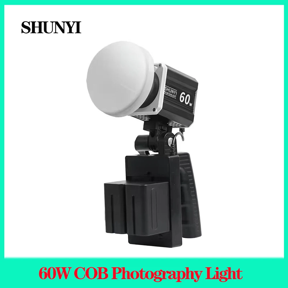 

SHUNYI LED Video Light 60W COB Photography Light 2800K-6800K for Live Streaming Home Studio Comercial Photography