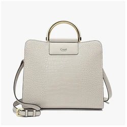 New Women Genuine Leather Bag Luxury Famous Brand Women Crocodile Pattern Cowhide Bag Women Leather Shoulder Bag