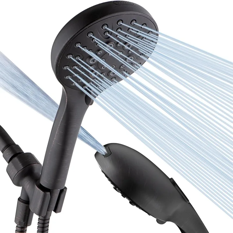 High Pressure Shower Head with Handheld, 9Spray Settings Showerhead Built in Power Wash to Clean Tub and Pets,Extra Long 69