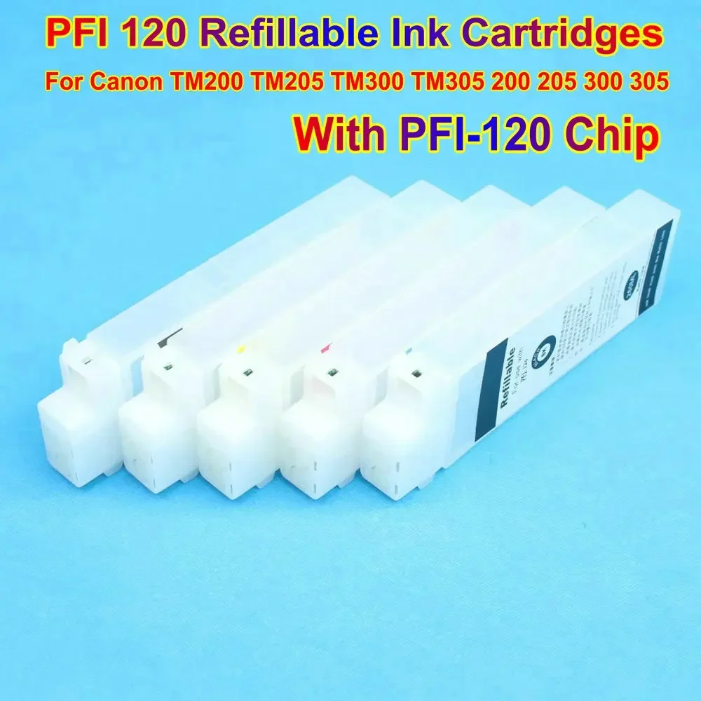 

Printer Refillable Ink Cartridge For Canon Pfi 120 Pfi-120 Printing Ink Cartridge TM200 TM205 TM300 TM305 200 205 300 305 PFI120