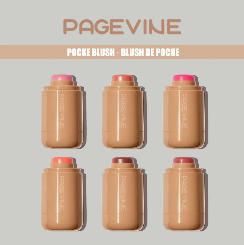 6 Colors Makeup Blush Stick Solid Waterproof Face Rouge Blusher Highlight Lasting Lip And Cheek Hydrating Stick Multi-Use Makeup