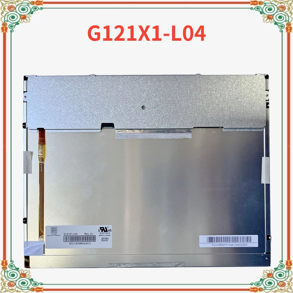 Original G121X1-L04 12.1 inch LCD DISPLAY PANEL G121X1 L04 Rev.C1 1024x768 Perfect working, Fully tested