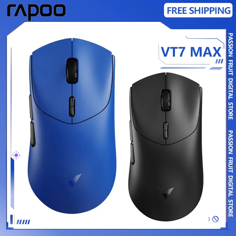 

Rapoo VT7 MAX Wireless Mouse 8K Dual Mode PAW3950 Nordic 54L15 Chip Ergonomics Lightweight Customized Office Gaming Mouse Gifts