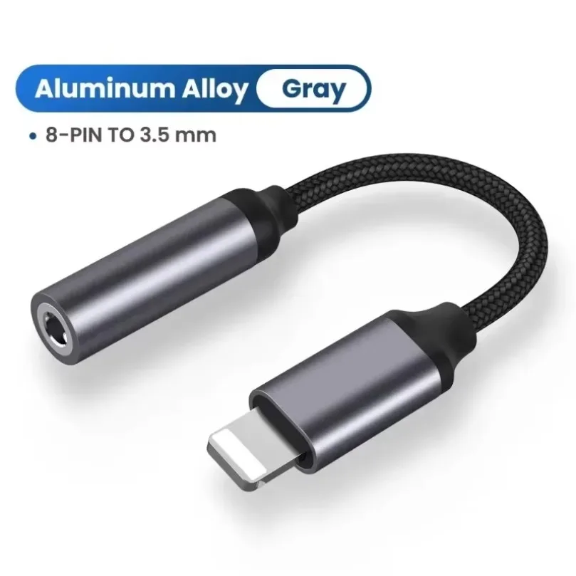 3.5mm Headphone Jack Converter 8-Pin Audio Transfer Connector Cable for iPhone 14 13 12 11