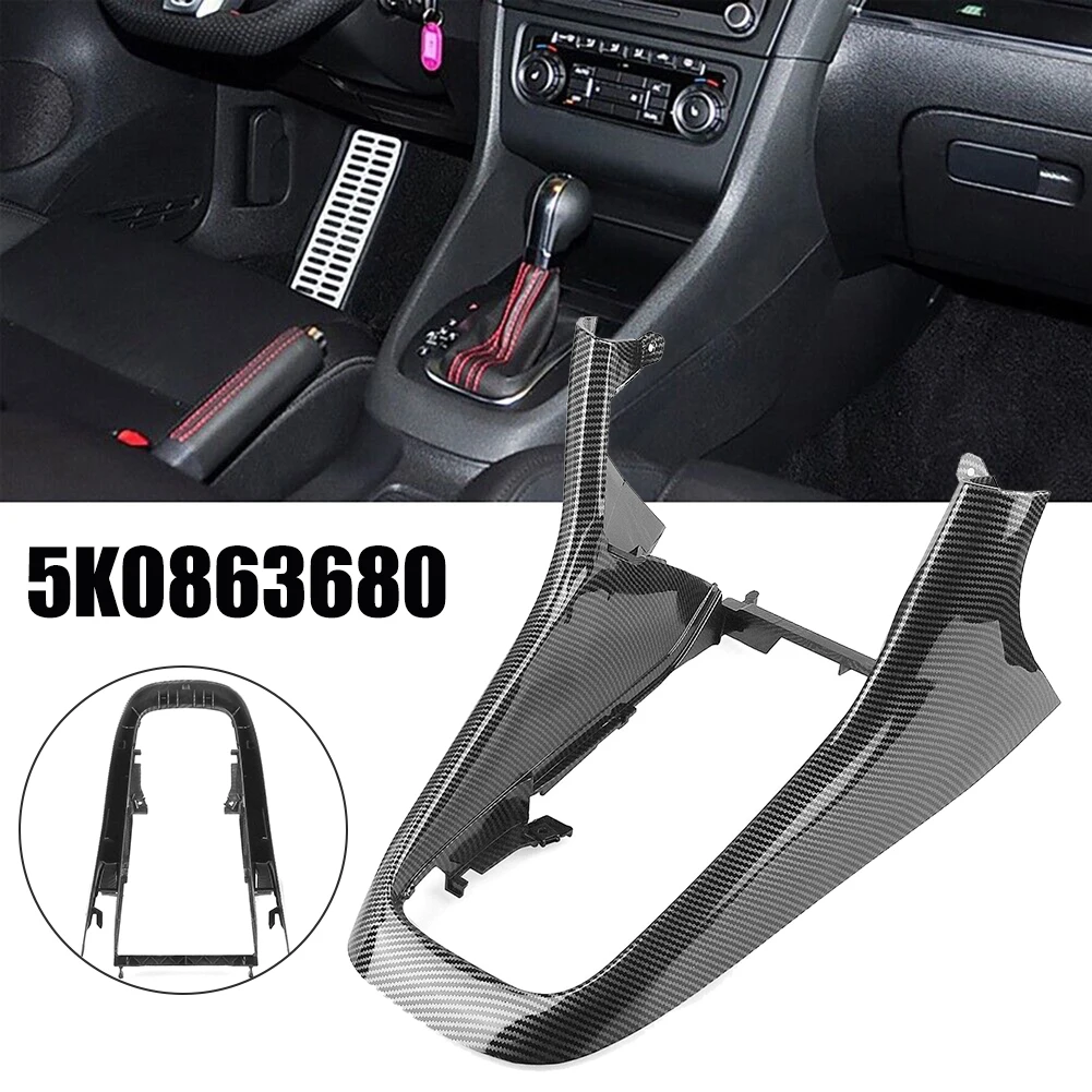 Upgrade your Car's Interior with Carbon Fiber Center Console Frame Trim Shift Panel Cover for Golf 6 MK6 2008 2013