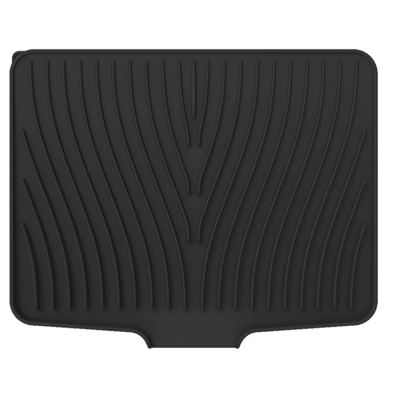 

ABMH-Dish Drying Mat In Black(15.8" X 13")- Heat-Resistant Drying Pad For Kitchen Sink Drain Tray Easy To Clean For Kitchen Coun