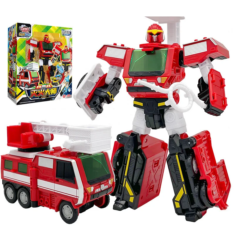 Nouveau Robot Transformable ABS Carbot en Voiture, Figurines d'Action, Deux Modes de Transformation, Voiture de Sauvetage, Jouet pour Enfant, Cadeau