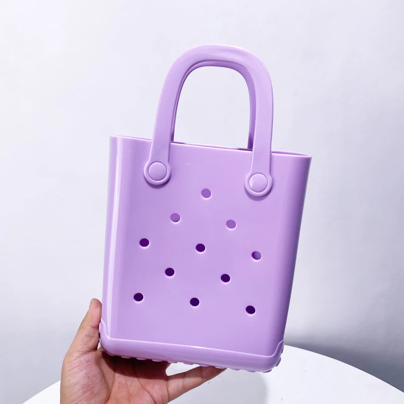 Jelly Buns Box Bolsas de playa para mujeres Bolsos y monederos de diseñador de lujo 2024 Nuevo en PVC Hollow Out Decoración Mango superior Mini bolso de mano alta calidad envío gratis Llega el envío rápido