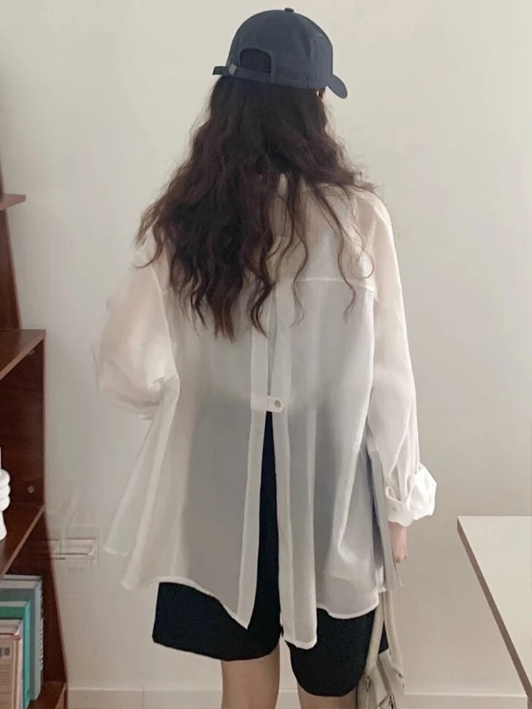 Manteau Long Sve irt pour femmes Ba Split Design Mince Protection Solaire Haut Printemps Automne Nouveau Sle Floral Ling Sweet Sle Loos...