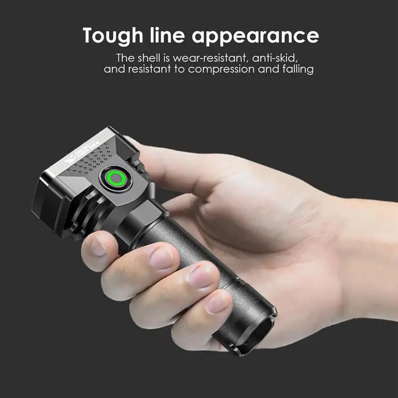 Most Powerful LED Flashlight USB Rechargeable Torch Light High Power Flashlight Lantern Long Shot Hand Lamp For Camping