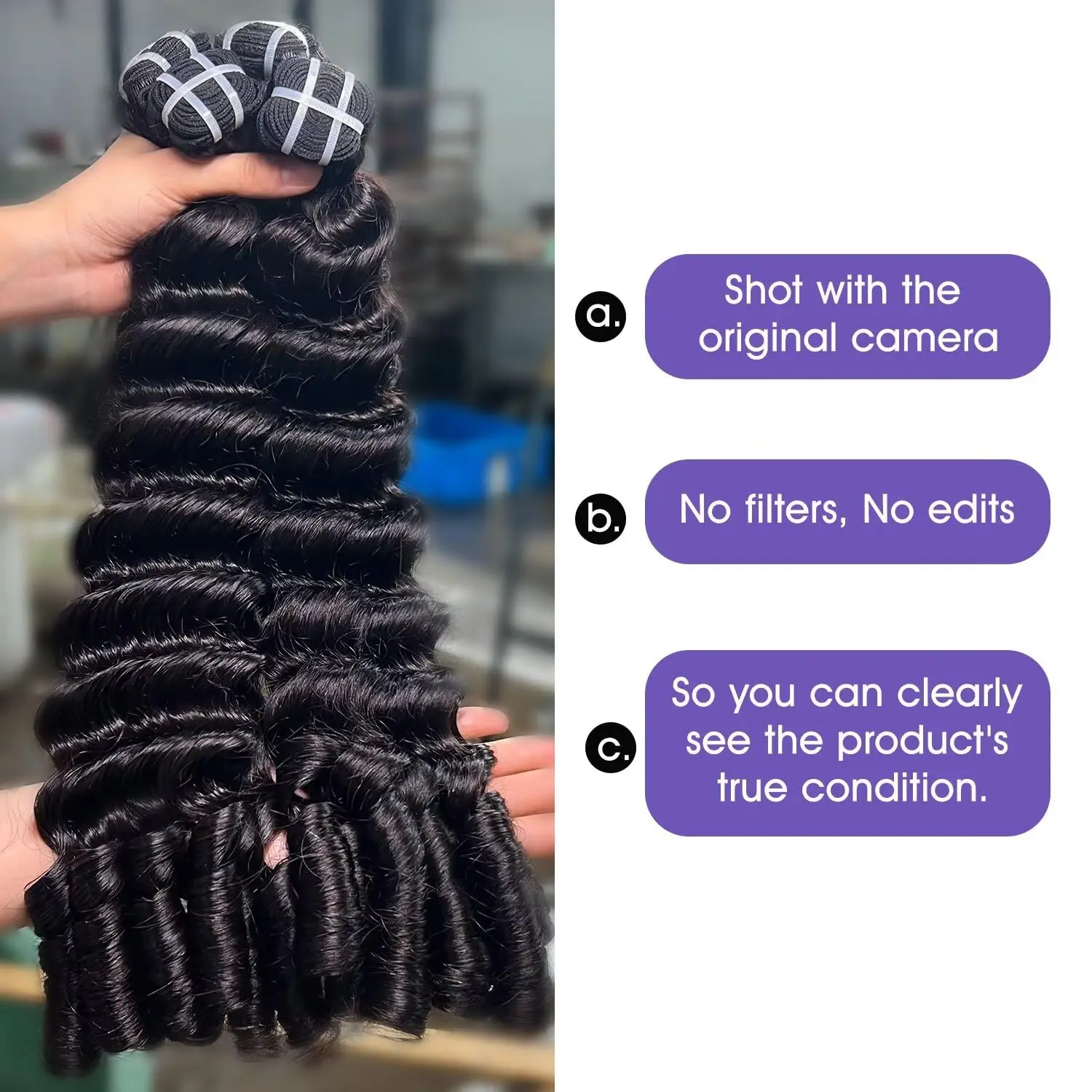 Lemoda البورمية فضفاضة موجة عميقة مجعد شعر بشري لعذراء حزم 14 14 14 بوصة فضفاض موجة عميقة مجعد غير المجهزة شعر بشري خام #2