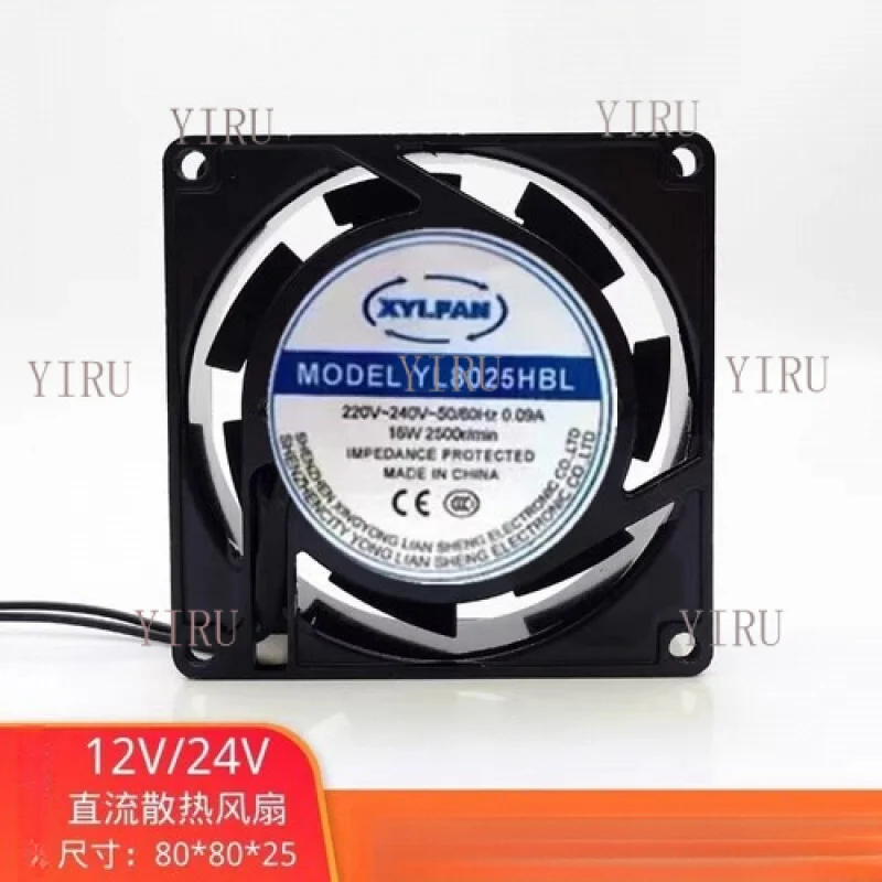 

L for XYLFAN YL8025HBL 8025 220V-240V 0.09A 16W 8CM Axial Cooling Fan