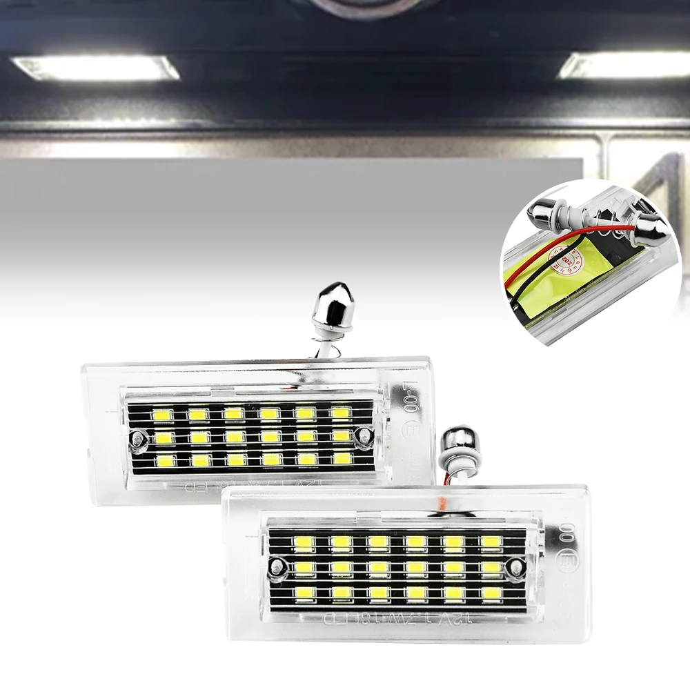 

2Pieces Canbus LED Number License Plate Light Error Free For BMW X5 E53 1999-2006 X3 E83 2003-2010 Car Accessories