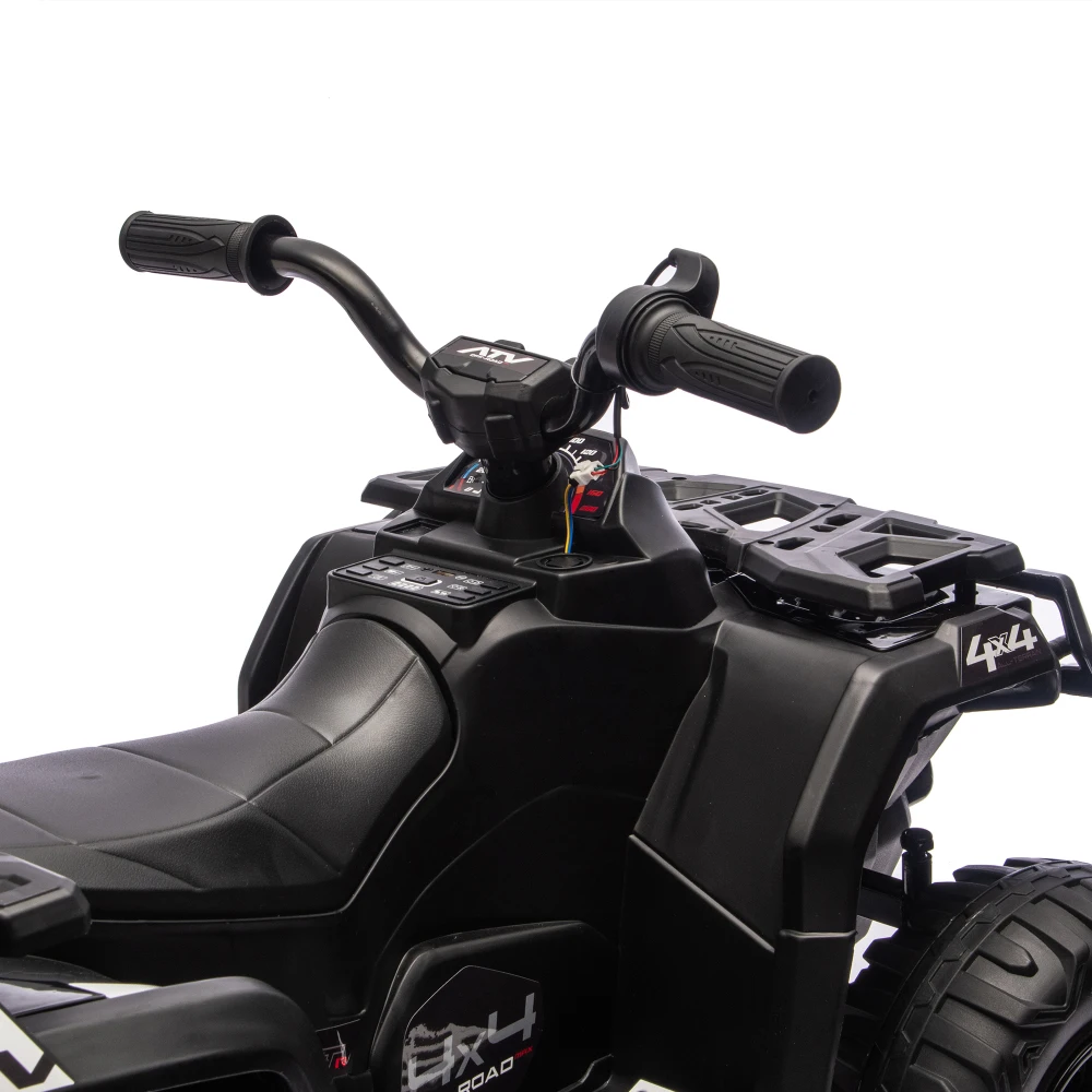 24V 160W キッズ電動乗用ATV – リアルなオフロードデザイン、オン/オフライトスイッチ、音量調節、Bluetooth、USBポート、音楽