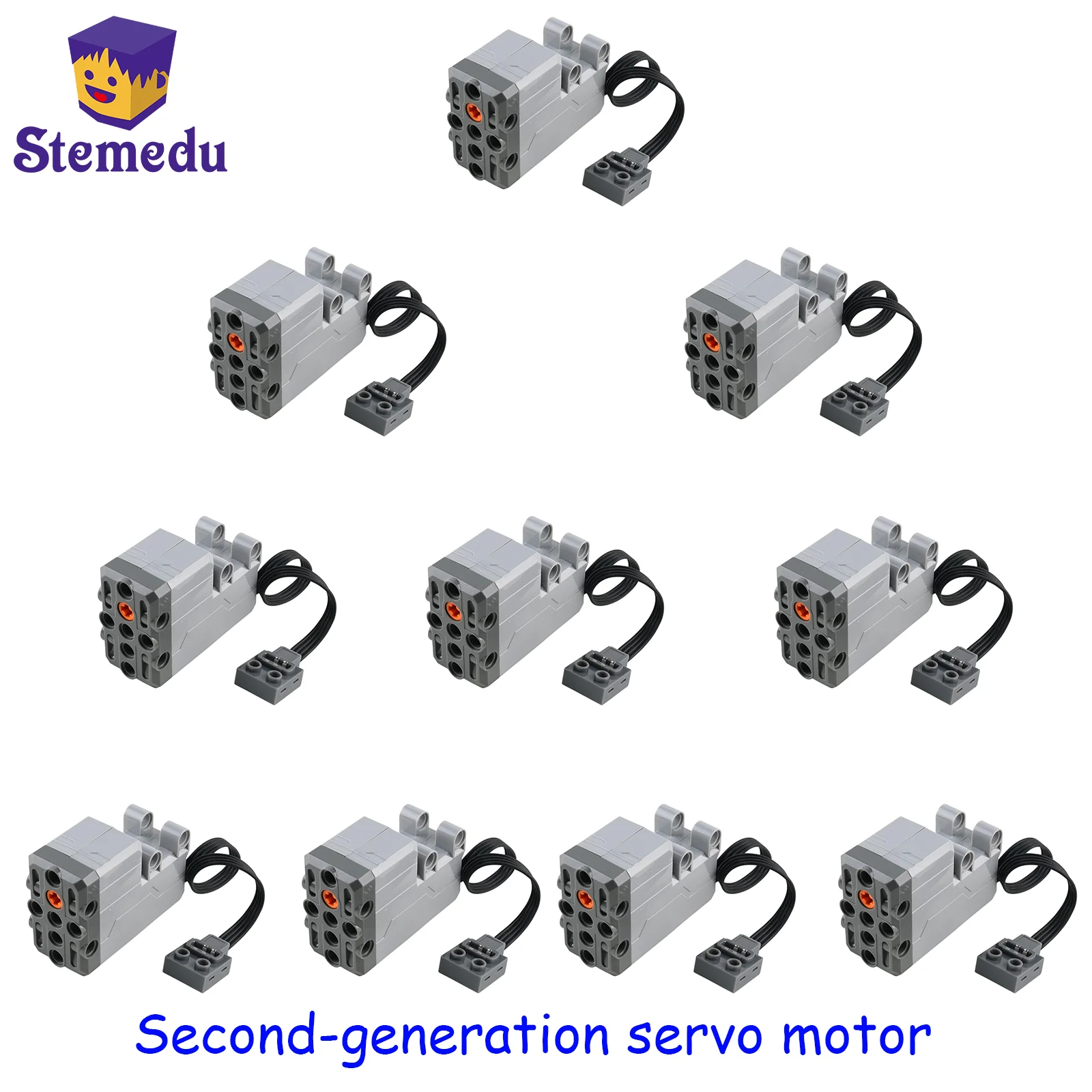 New 1/2/4/10PCS High-Torque Servo Motor 88004 MOC Second Generation Moter Steering Kit for Car Model Enhanced Power Functions