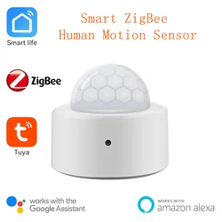 Tuya Zigbee Mini Sensor transductor PIR de movimiento de cuerpo humano inteligente, seguridad automática para el hogar, alarma antirrobo, Control por aplicación