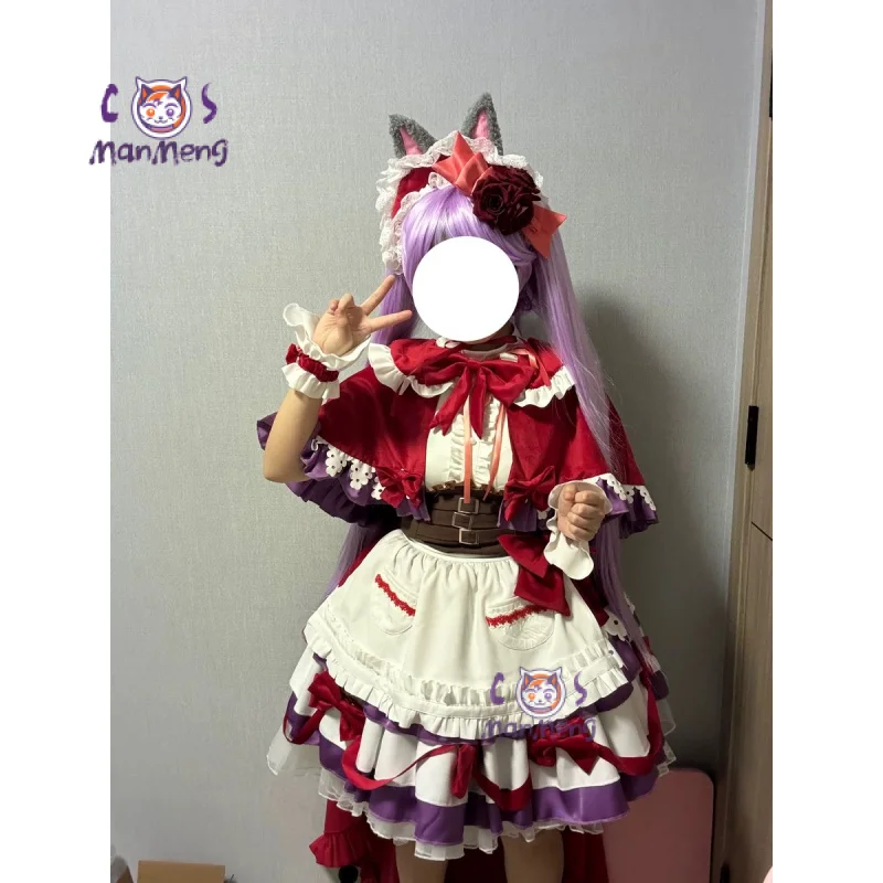 Pripara Manaka Laala cosplay 10th Anniversary Christmas red lolita dress Anime costume party gift girl accessories sweet new set - view 5