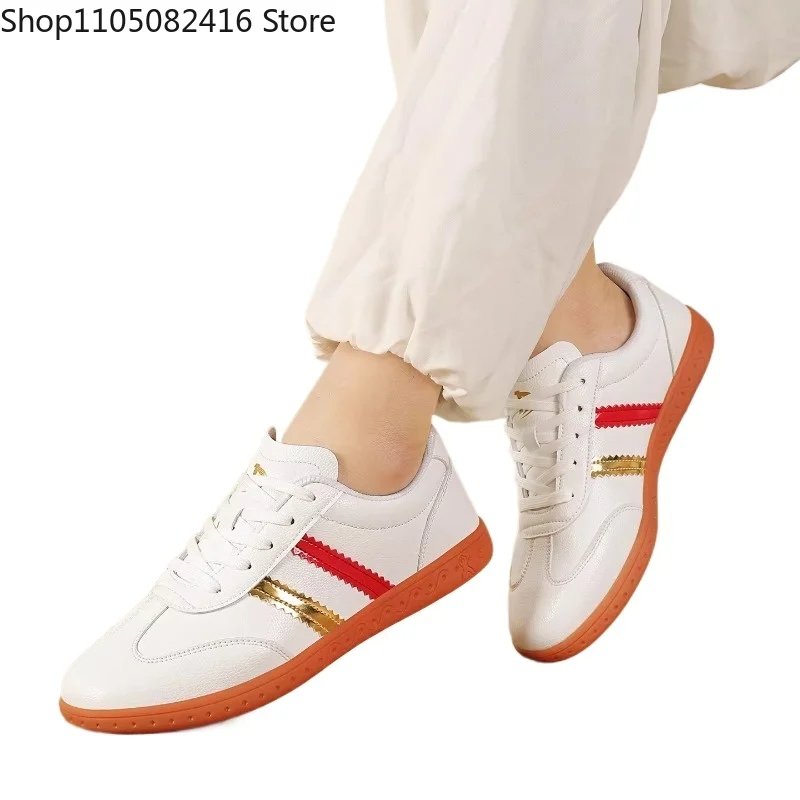 Tai Chi Shoes Soft Cowhide Rubber Sole  Practice Shoes Martial Arts Shoes