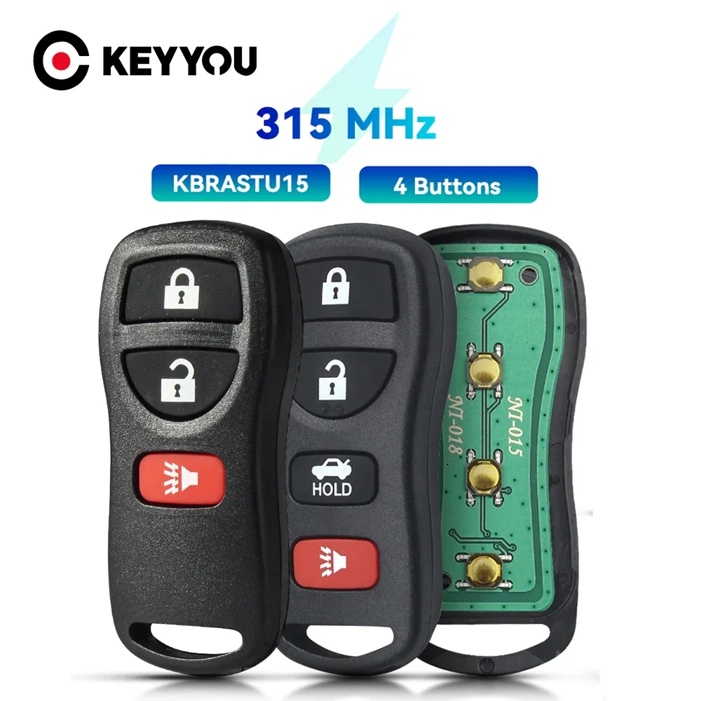

KEYYOU 3/4 Buttons Remote Car Entry Key For Infiniti / Nissan Frontier Murano Armada Pathfinder 2002-2008 KBRASTU15