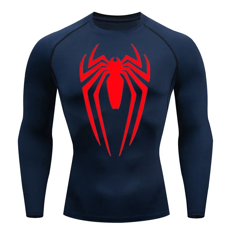 Compression Men Four Seasons Vacation Casual Adult Crewneck Short Sleeve Spider 2D Fashion Print T-shirt Multi-color Trend