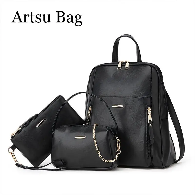 

Backpack 3Pcs/set Composite Bag Women's Shoulder Bag Fashion Trend Handheld Large Capacity Classical Crossbody Bag Handbag