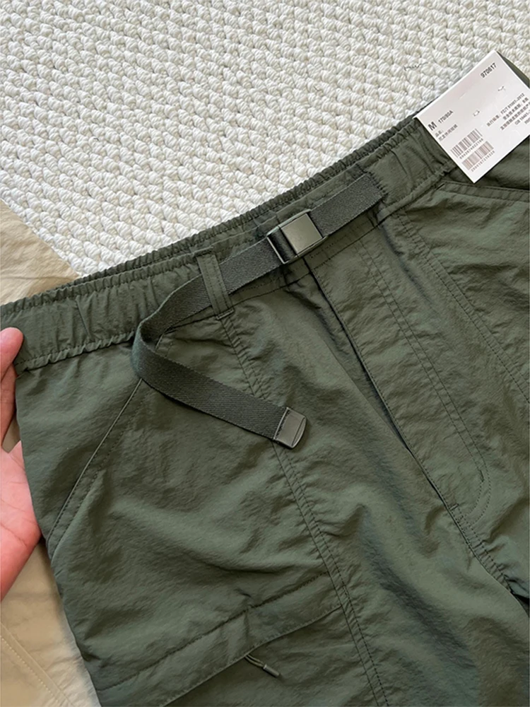 Qui Dry Military een Workwear orts Men's Summer Cool Feeling Breathable Hiking Pants Cleanfit Five-Quarter Fce Pants