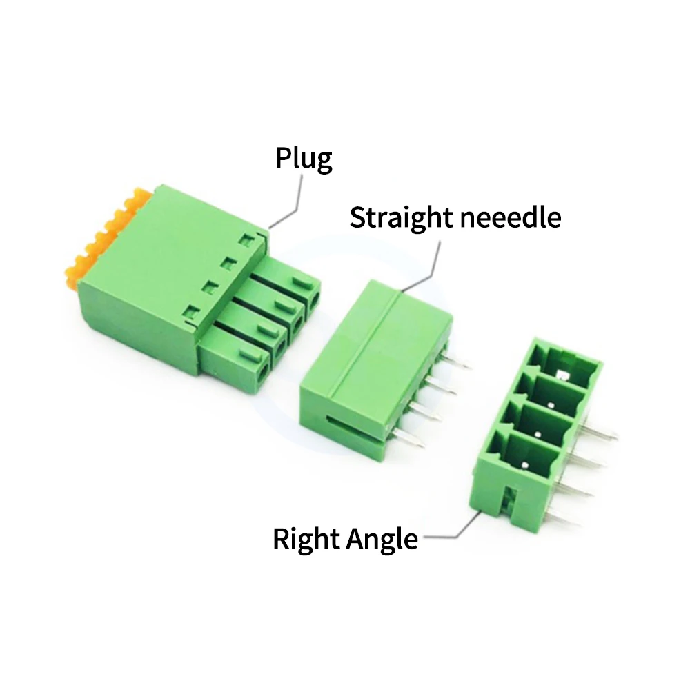 (10 Sets) 2EDGKN + 2EDGV / 2EDGR 3.5MM Screwless PCB 3.5 15EDGKN VC/RC Flat Spring Push Right Angle/Straight Pin Complete Set