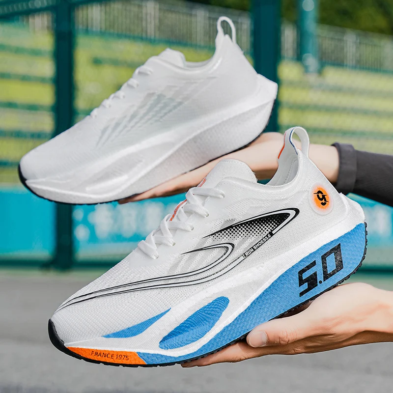 Running Shoes Carbon Board Speciality Marathon Men Sports Breathable Lightweight Women's Comfortable Athletic Nonskid Sneakers