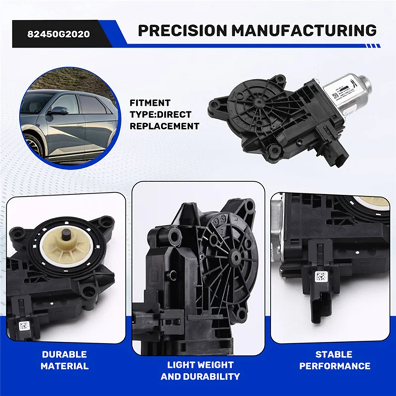 

Car Left Side Door Window Motor With Auto Up& Down Functionality For Hyundai Ioniq 2017-2022 82450G2020