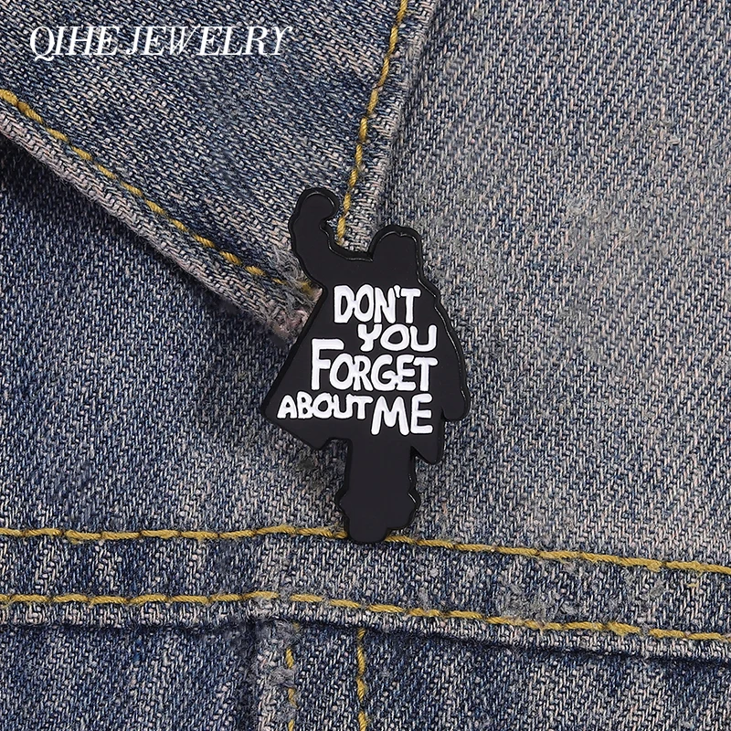 Retro 80s Movie Character Enamel Pins Don't You Forget About Me Brooches Backpack Lapel Badge Fashion Jewelry Gift for Friends