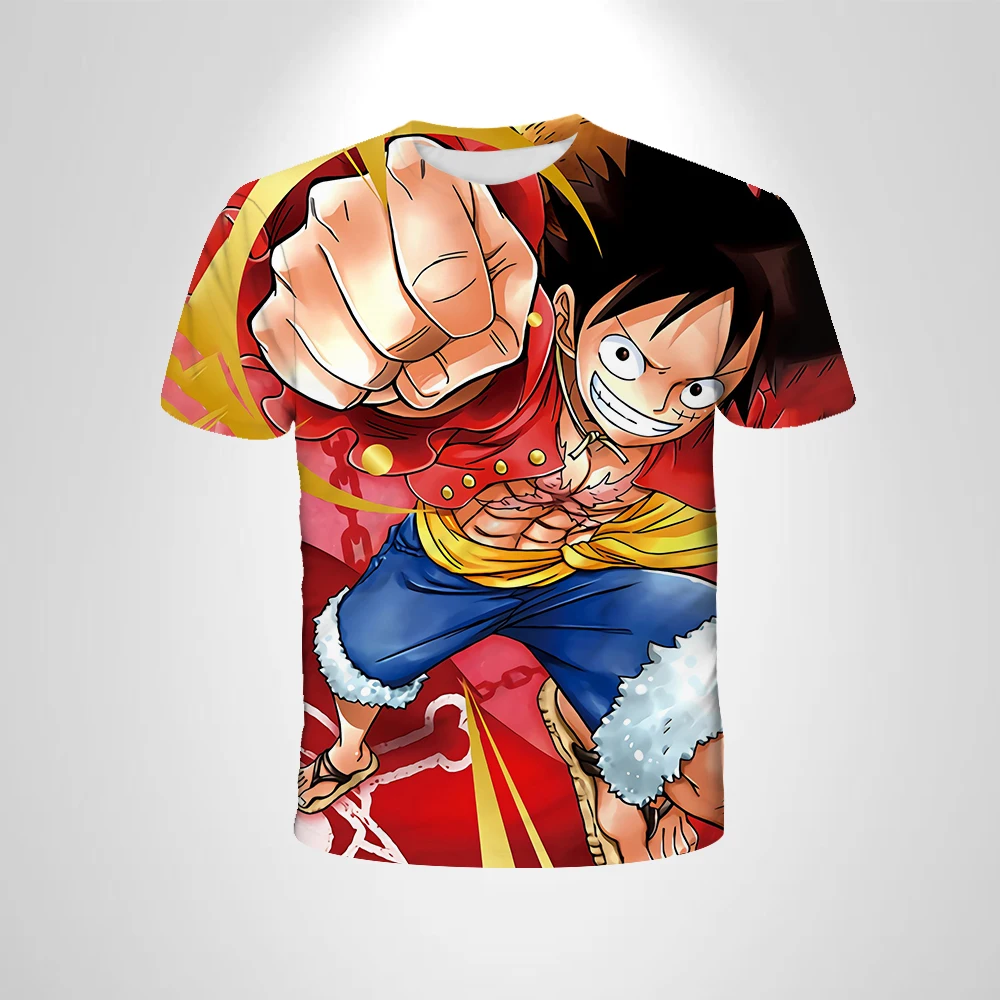 One Piece Straw Hat Crew Chibi 3D Printed T-Shirt Summer Casual Short Sleeve Anime Tee Adult and Child Sportswear Shirts