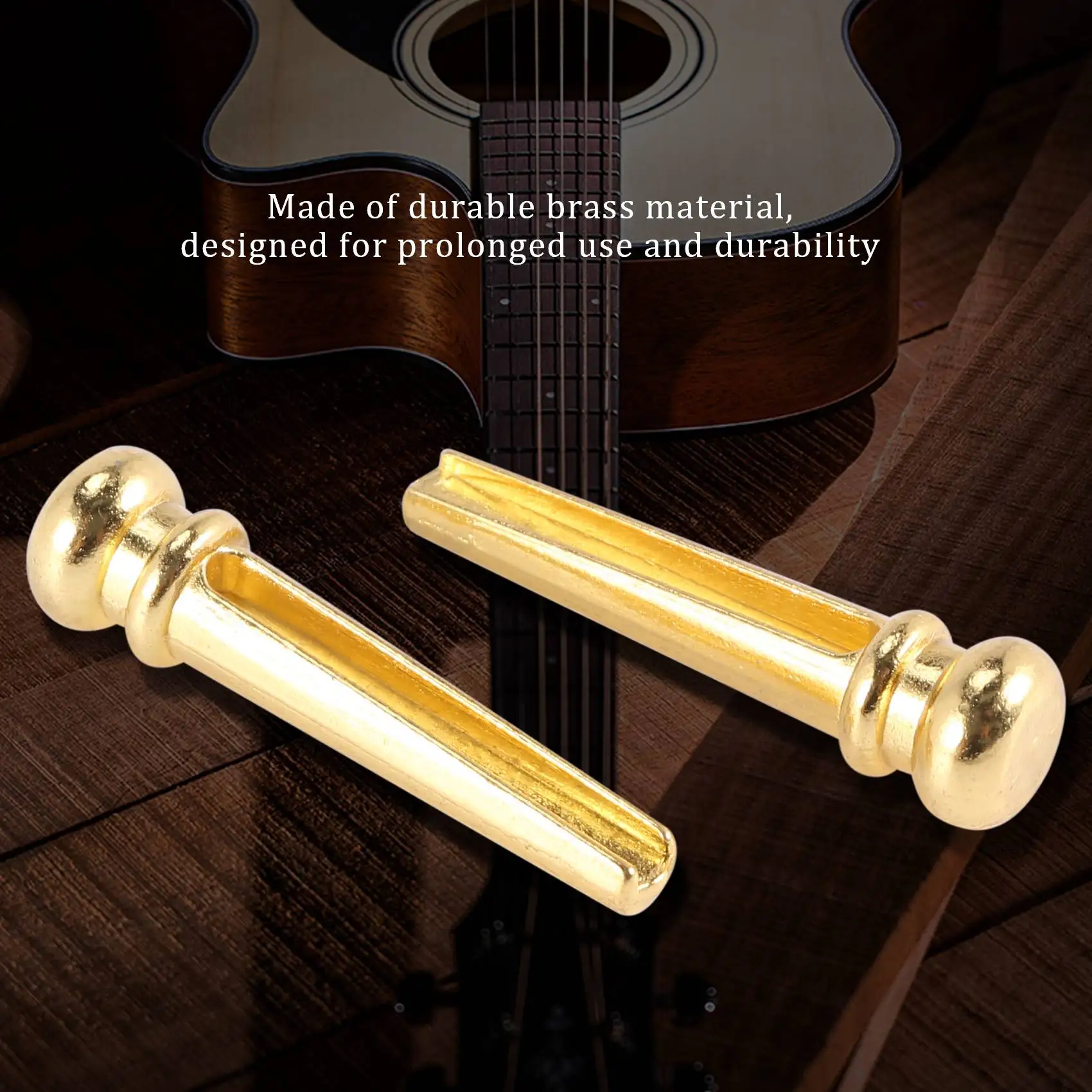 6 STKS Gitaar Messing Brug Pins Zadelmoer Vervangende Onderdelen Voor Akoestische Gitaar
