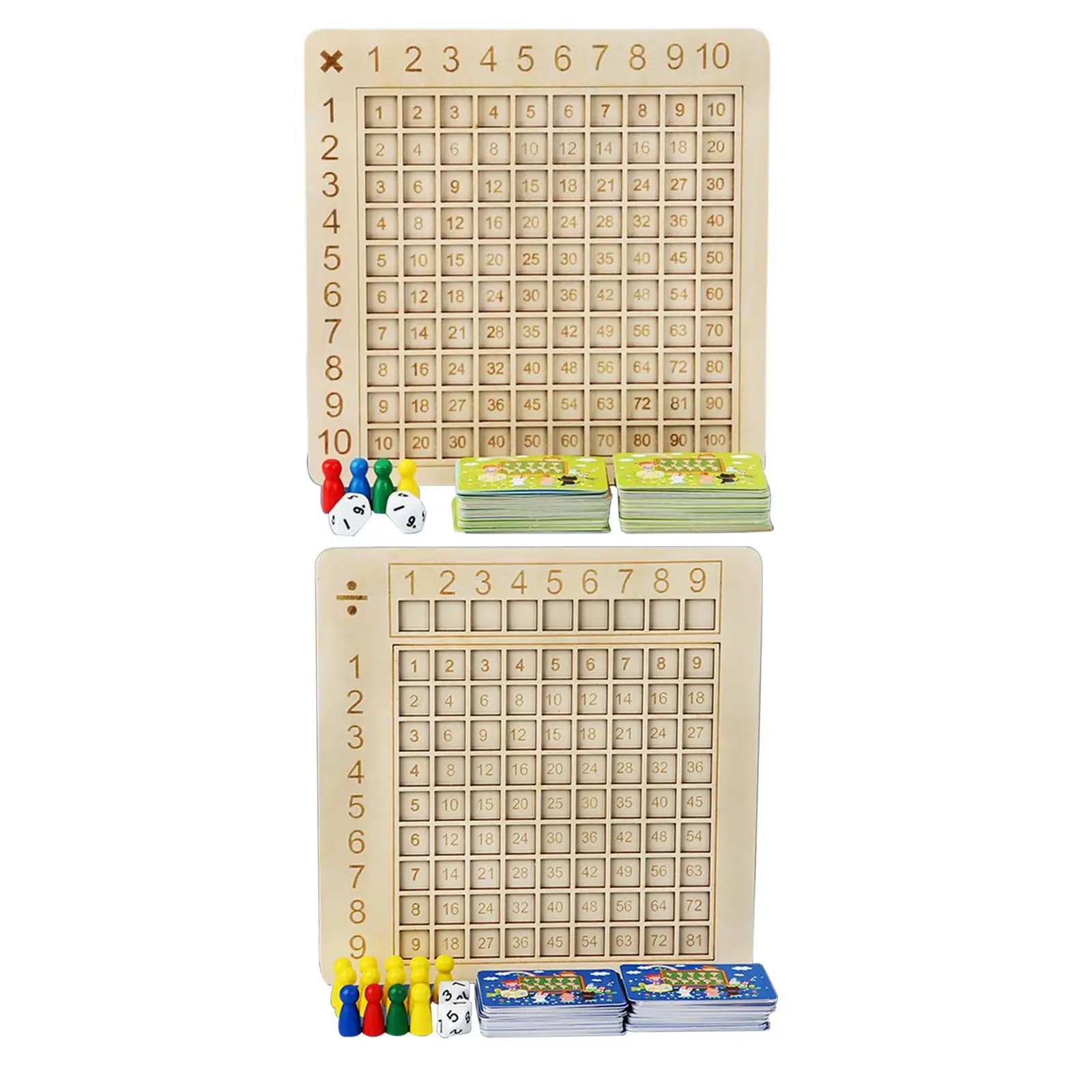 

Wooden Math Learning Tool for Kids - Multiplication And Division Set