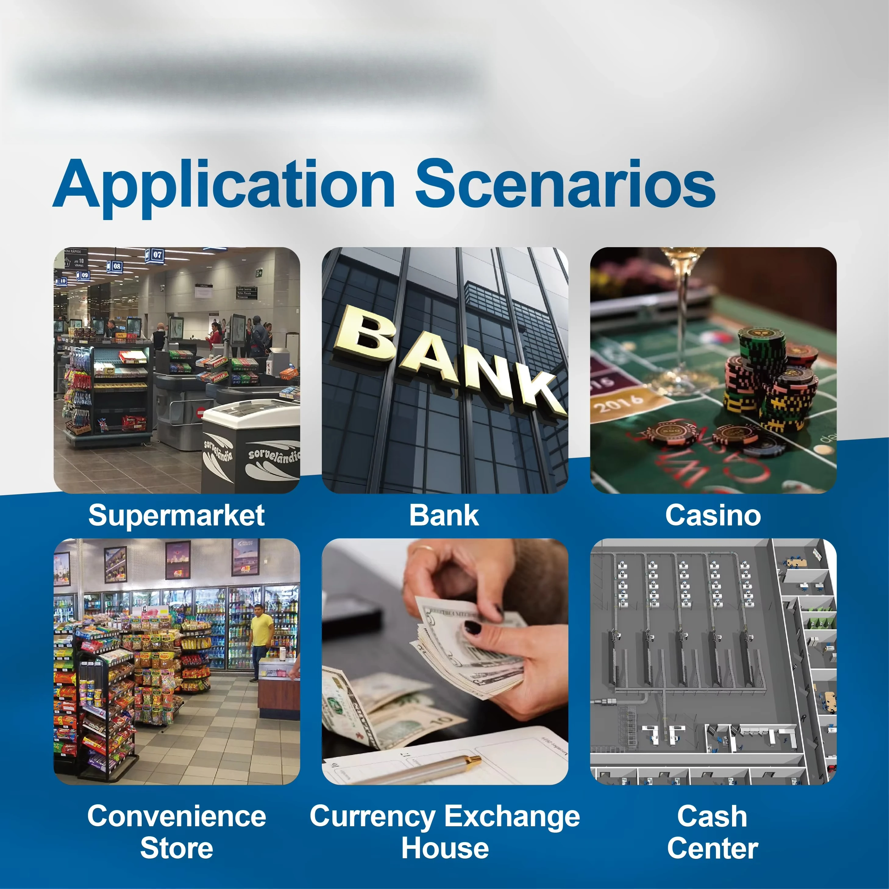 e máquina de detecção com detector de notas falsas para contagem de dinheiro de notas de moeda novo banco